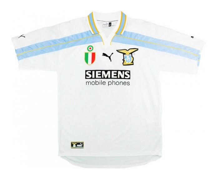 2000-01 SSC Lazio Retro Home Kit Soccer Jersey